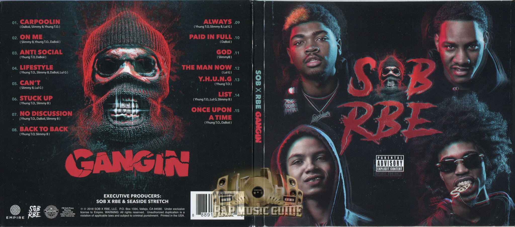 SOB X RBE - GANGIN: CD | Rap Music Guide